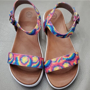 Wonder Nation Tie Dye Girls Sandals sz 3